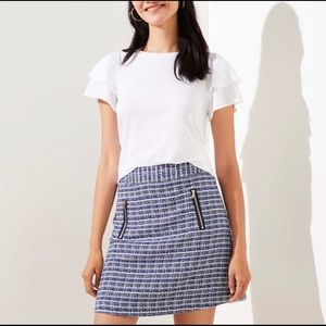 The Loft - Tweed Zip Pocket Skirt
